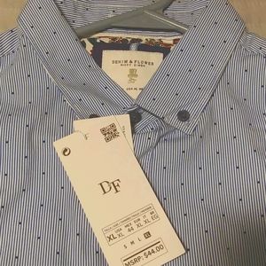 XL Denim & Flower Mens Shirt